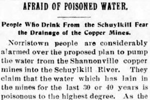1895: Fear of Shannonville mine runoff